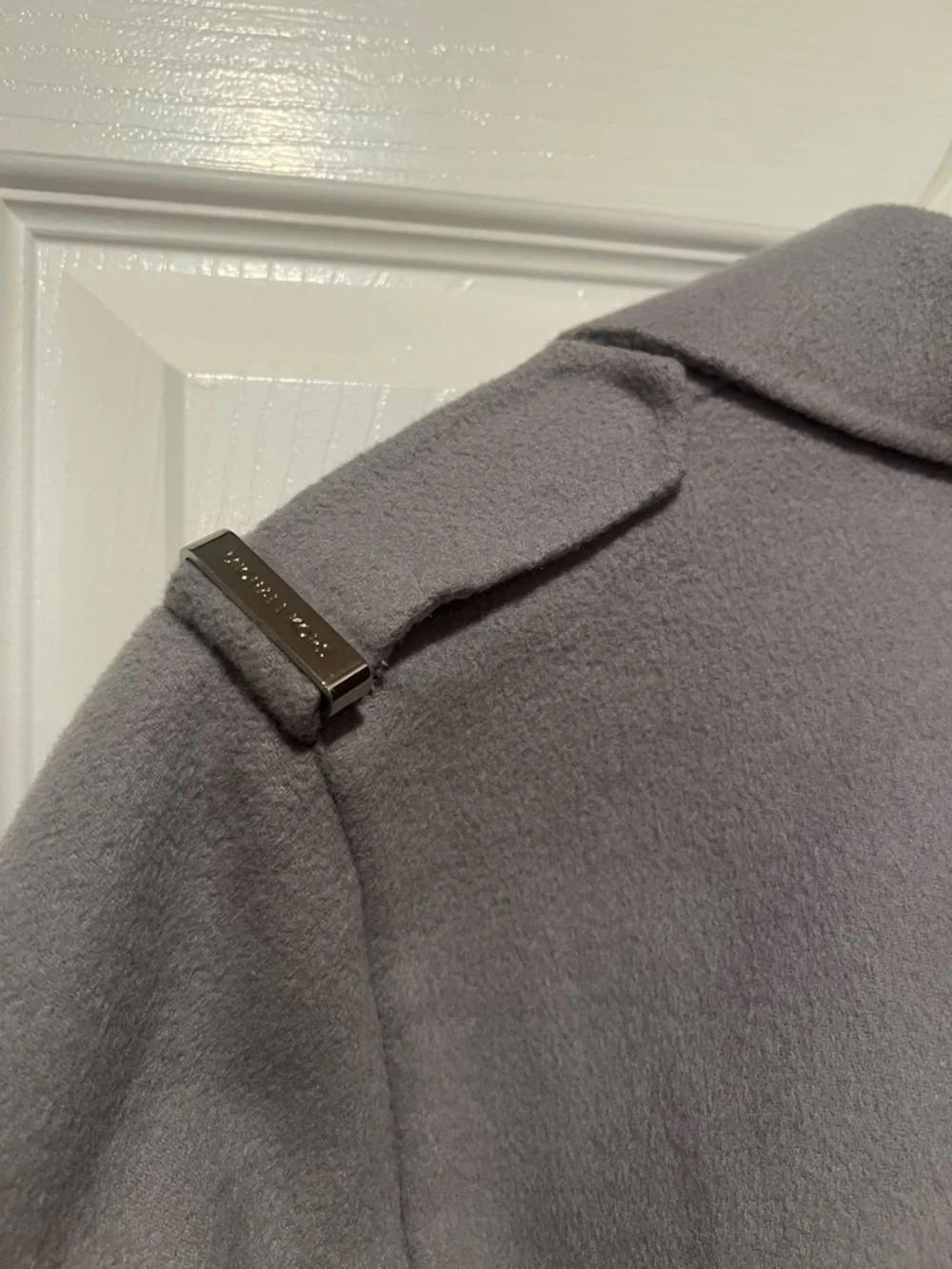 Michael Kors Wool Blend Coat NWT L Lavender Gray Long Trench Coat